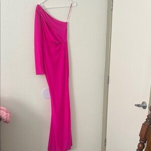 Fashion Nova One-Shoulder Pink Dress